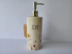 Rae Dunn Sunflower & Wildflower Fall Pumpkin Soap Dispenser W/Pump 2021 NEW/ NWT - Picture 1 of 11