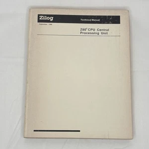 Zilog Manuel Technique Z80 CPU Septembre 1988 Unité Centrale de Traitement - Photo 1/13