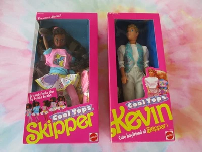 Muñecas de colección Cool Tops Skipper y Kevin 1989 - Mattel - Sin usar, en caja original Foto 1 de 4