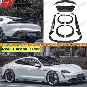 Kits de carrocería de alerón labial delantero trasero para Porsche Taycan 4S 20+ fibra de carbono/FRP  - Imagen 1 de 44