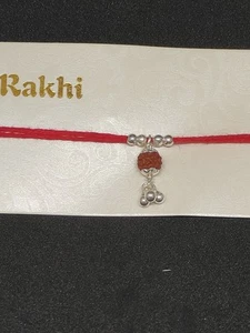 Argento 925 Rudraksha Bhabhi Rakhi da donna Raksha Bandhan regalo speciale per ragazza - Foto 1 di 6