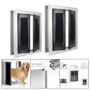 Hundetür mit Klappe, energieeffizient, große Aluminium-Haustiertür, robuste - Picture 1 of 8