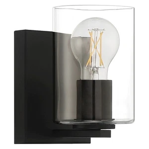 Access Lighting Oslo 1 Light LED Wall Sconce, Black/Clear - 62580LEDDLP-MBL-CLR - Picture 1 of 1