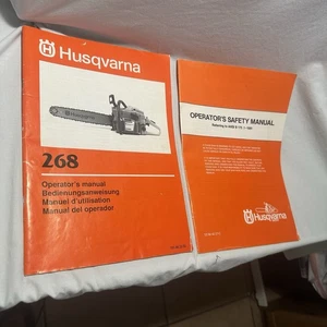 Husqvarna 268 Operator's Manuals Original 2 Piece Lot Sweden - Picture 1 of 11