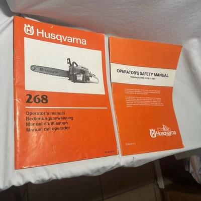 Husqvarna 268 Operator's Manuals Original 2 Piece Lot Sweden - Image 1 of 4