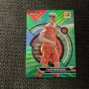 2022-23 Topps Finest Bundesliga Green Wave Refractor 89/99 Paul Wanner Bayern - Bild 1 von 2