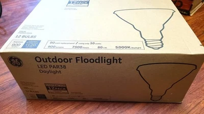 GE LED Flood 90-Watt LED PAR38 Daylight Medium Base Flood Light Bulb (12-Pack) - Image 1 of 4
