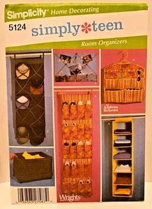 Simply*Teen 5124 Sewing Patterns for Teen Room Organizers - Printed 2004 and Cut - Picture 1 of 7