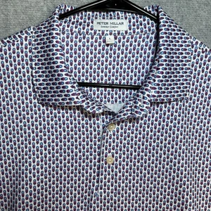 Peter Millar Sommer Komfort Herren Polo Größe Large Ananas Totenköpfe Golfshirt - Bild 1 von 6