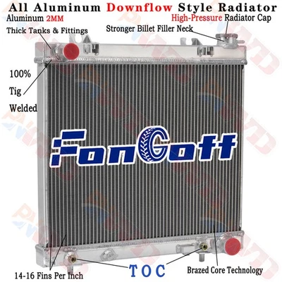 3 Row Aluminum Radiator For Dodge Ram Dakota/Mitsubishi Raider 4.7L V8 2005-2010 Foto 1 de 4