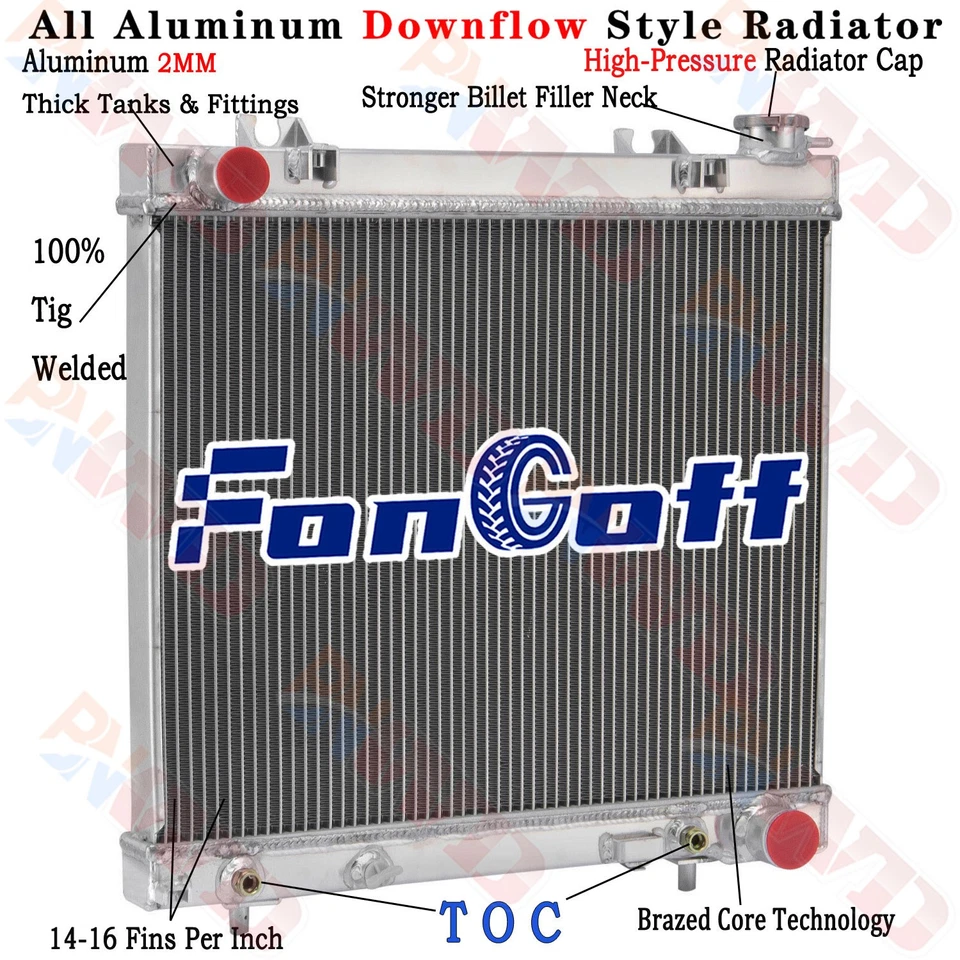 3 Row Aluminum Radiator For Dodge Ram Dakota/Mitsubishi Raider 4.7L V8 2005-2010 - Image 1 of 4