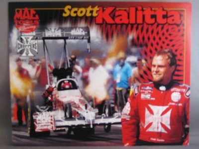 SCOTT KALITTA WEST COAST CHOPPERS-MAC TOOLS CARRERAS POSTAL DE DOS CARAS 8" X 10"  Foto 1 de 2