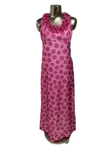 ENGLISH LADY Damen gepunktetes Bleistiftkleid Größe Small 10-12 Kaugummi Pink - Bild 1 von 9