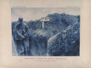 Ritaglio Foto 1915 Guerra Mondiale Una linea di trincee francesi - Picture 1 of 1