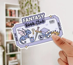 Fantasy Book Club Sticker – Bold Vinyl Decal for Laptops & Journals - Picture 1 of 1