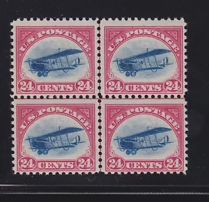 US C3 24c Airmail Mint Centerline Block of 4 Fine OG NH SCV $700 - Picture 1 of 2