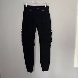 American Bazi Jeans Cargo Size M Black High Rise Strechs - Picture 1 of 9