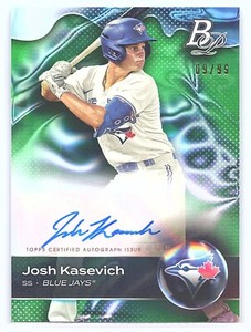 2023 Bowman Platinum Green Auto TOP-41 Josh Kasevich Toronto Blue Jays /99