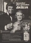 1973 Jim Beam - Robert Wagner & Bette Davis - Generation Gap? - Print Ad Photo