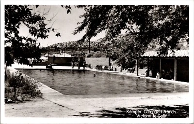 Real Photo PC Swimming Pool at Kemper Campbell Ranch in Victorville, California - Image 1 of 2