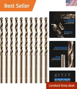 M35 High-Speed Cobalt Drill Bit Set - 1/8" for Hard Metal & Stainless Steel - Picture 1 of 9