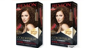 2 xRevlon Luxurious Colorsilk Buttercream Hair Color 50/41N Medium Natural Brown - Picture 1 of 2