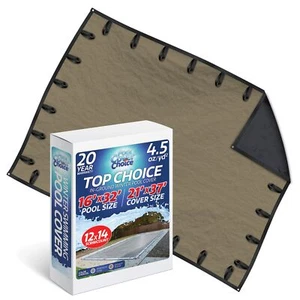 PoolCoverChoice Winter Swimming Pool Cover for 16 ft x 32 ft Rectangular Pool - Picture 1 of 3