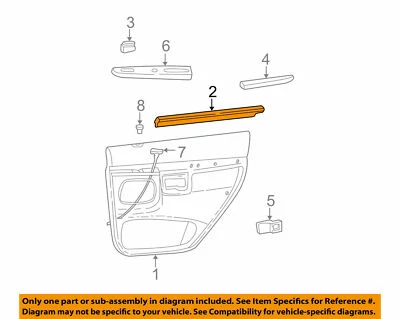 Genuine OEM Ford Explorer 1991-2002 Passenger Rear Door Glass Sweep Weatherstrip - Image 1 of 4