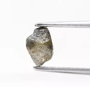 uncut diamond 1.05tcw yellowish gray color natural irregular shape for pendant - Picture 1 of 13