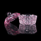 Pink Crystal Glass Container Geometric Nail Lid Cup Bowl Manicure Accessorie ❤B❤