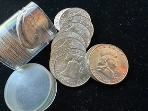 1954-D Franklin Half Dollar - Stempelglanz Rolle 20 Münzen - Bild 1 von 1