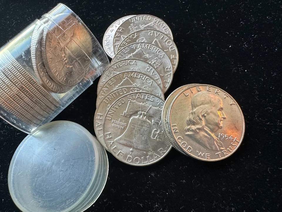 1954-D Franklin Half Dollar - BU Roll 20 Coins - Image 1 of 1