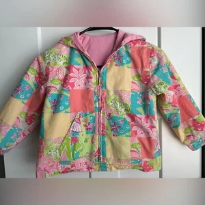 Vintage Lilly Pulitzer sz 5 Reversible Cotton Jacket Preppy Girly Patchwork - Picture 1 of 9
