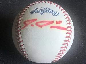 IKE DAVIS AUTOGRAPHED Bud Selig ROMLB NEW YORK METS Red Sharpie - Picture 1 of 6