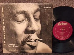 BUD POWELL Jazz at Massey Hall 10" LP RARE DEBUT RECORDS Vol. 2 DLP-3 - Picture 1 of 4