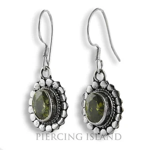 Grüne Peridot Ohrringe Silber Design Schmuck SER250 - Bild 1 von 1