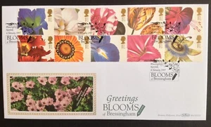 GB Benham 1997 Greetings Set on Blooms cubierta del primer día - Bressingham Norfolk SHS - Imagen 1 de 1