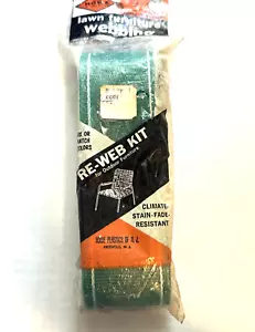 Vintage Howe RE-WEB Kit 17 FT GREEN for Lawn Chair Webbing 17ft - Picture 1 of 7