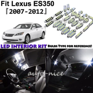 15x White LED Interior Lights Package Kit For 2007 - 2010 2011 2012 Lexus ES350 - Picture 1 of 11