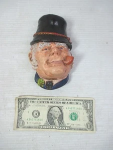 Chalkware Chalk Ware IRISHMAN Smoking Pipe Wall Hanging Very Detailed - Picture 1 of 12