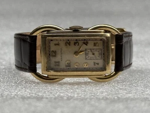 Rare Vintage 1937 Hamilton BENTLEY 14k Gold 19J Men’s Watch With 14k Markers - Picture 1 of 21