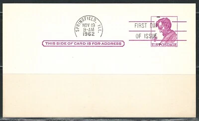 Mint US 4 Cent First Day of Issue postal Card (MNH) - Image 1 of 2