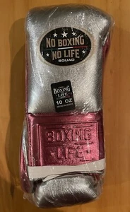 No Boxing No Life Boxing Gloves 10oz (Silver) - Picture 1 of 5