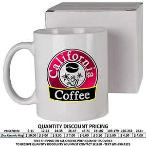 Personalized 12oz Ceramic Coffee Mug Custom Logo Business Promotional Gifts Home - Picture 1 of 12