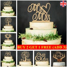 Topper torta nuziale personalizzato in legno rustico personalizzato decorazioni torta da uomo e signora
