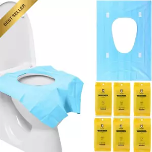 60 Pack Disposable Toilet Seat Covers, Anti-Slip, Waterproof for Travel - Picture 1 of 12