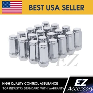 Lug Nuts Bulge Acorn Old GM Chevy 7/16" Chrome 20 Long - Picture 1 of 3