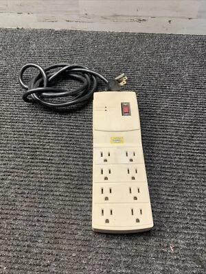 Used Hubbell 8-Outlet Plug Power Strip Surge Suppressor - 6ft Cord HBL8PS480 - Image 1 of 4