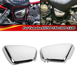 2x LH+RH Batterie Abdeckung Seitendeckel Für Yamaha XV 700 750 1000 1100 Virago - Picture 1 of 10