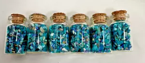 Glasflasche NATUR Blau Azurit Türkis ca. 8gramm - Bild 1 von 8